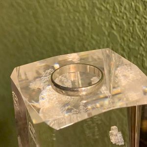 Sterling silver band ring.